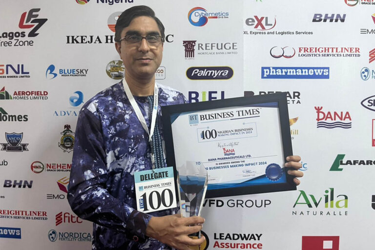 Dana Pharmaceuticals Recognized as a Top 100 Impactful Business by Business Times